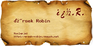 Érsek Robin névjegykártya